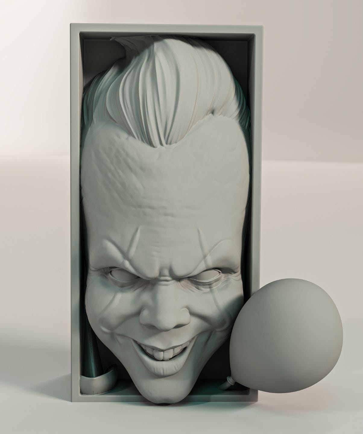 Dancing Clown Monster Book Nook | Horror Movie 3D Shadow Box | Spooky Decor 3D Wall Art