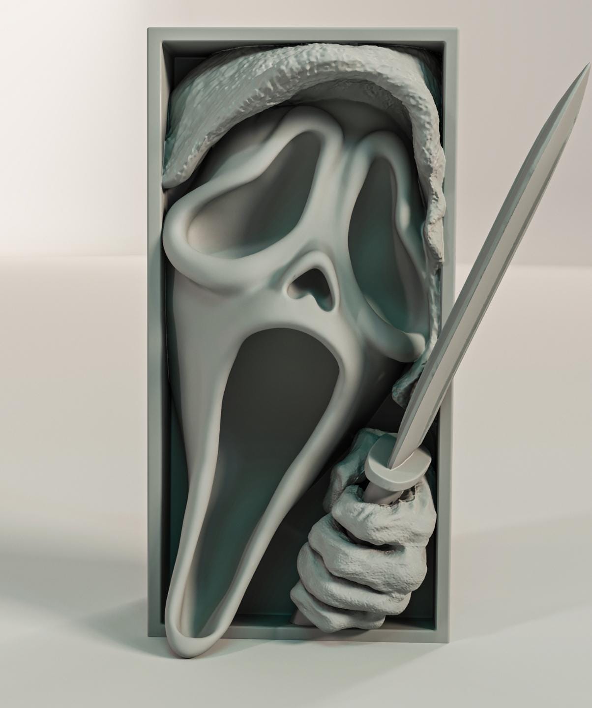 Masked Ghost Book Nook | 90s Horror Movie 3D Shadow Box | Spooky Decor 3D Wall Art