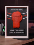 Personalized Boxing Glove 3D Art Frame | Custom Boxer Name Sign | Gift for Fighter, MMA, Boxing Coach | Sports Memorabilia Decor