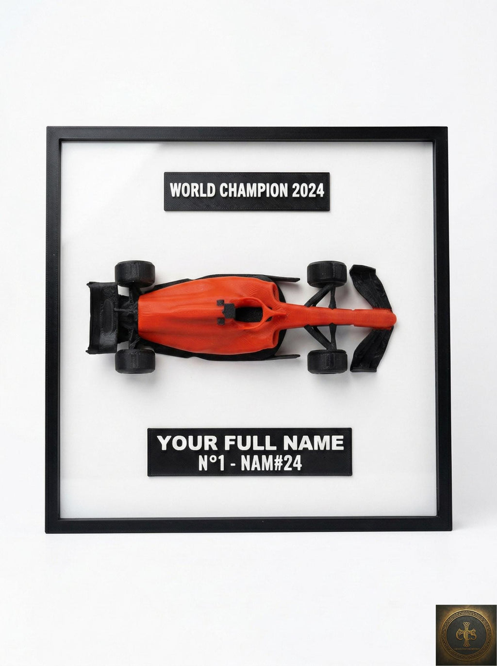 Personalized Motorsport Wall Art | Custom Race Car 3D Shadow Box Frame | Formula Style Racing Decor | Grand Prix Gift for Car Enthusiast