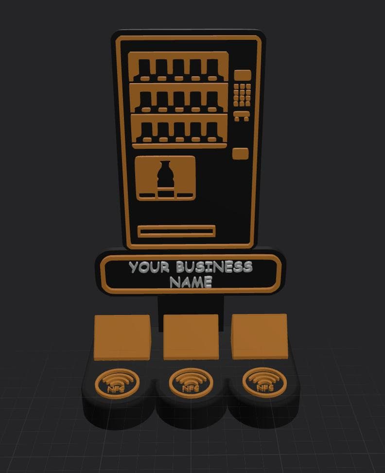 Custom NFC Social Media Stand | Tap to Follow & Review Sign | Instagram Google Facebook WiFi | 3D Printed Business Counter Display | QR Code