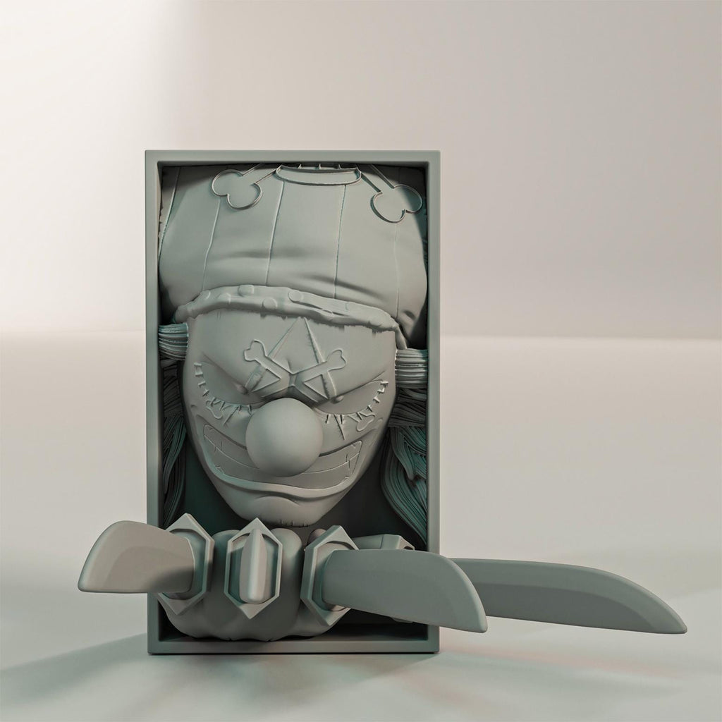 Pirate Clown Book Nook | Anime & Manga 3D Shadow Box | Otaku Shelf Decor 3D Wall Art