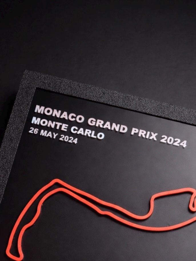 Personalized Monaco Race Track Wall Art | Custom Grand Prix Circuit 3D Shadow Box | Motorsport Course Decor | Racing Enthusiast Gift