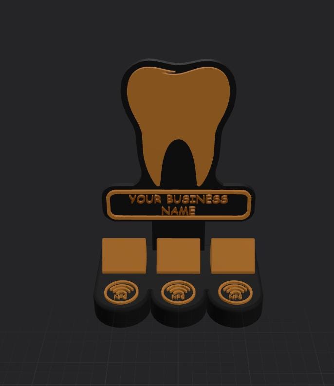 Custom NFC Social Media Stand | Tap to Follow & Review Sign | Instagram Google Facebook WiFi | 3D Printed Business Counter Display | QR Code