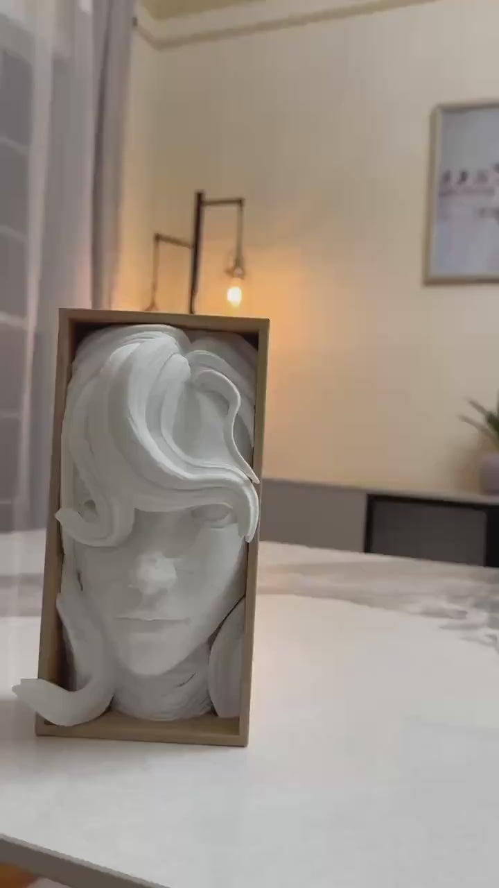 Painter Heroine Book Nook | Surreal RPG 3D Shadow Box | Fantasy Gamer 3D Wall Art