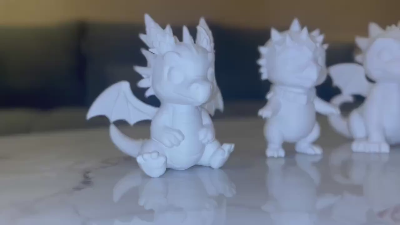 DIY Paint Your Own Dragon Figurine Kit | 3D Printed Kids Craft